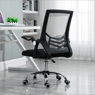 Ergonomiczny obrotowy fotel biurowy, krzesło z siatki - czarny + GRATIS TERMOMETR