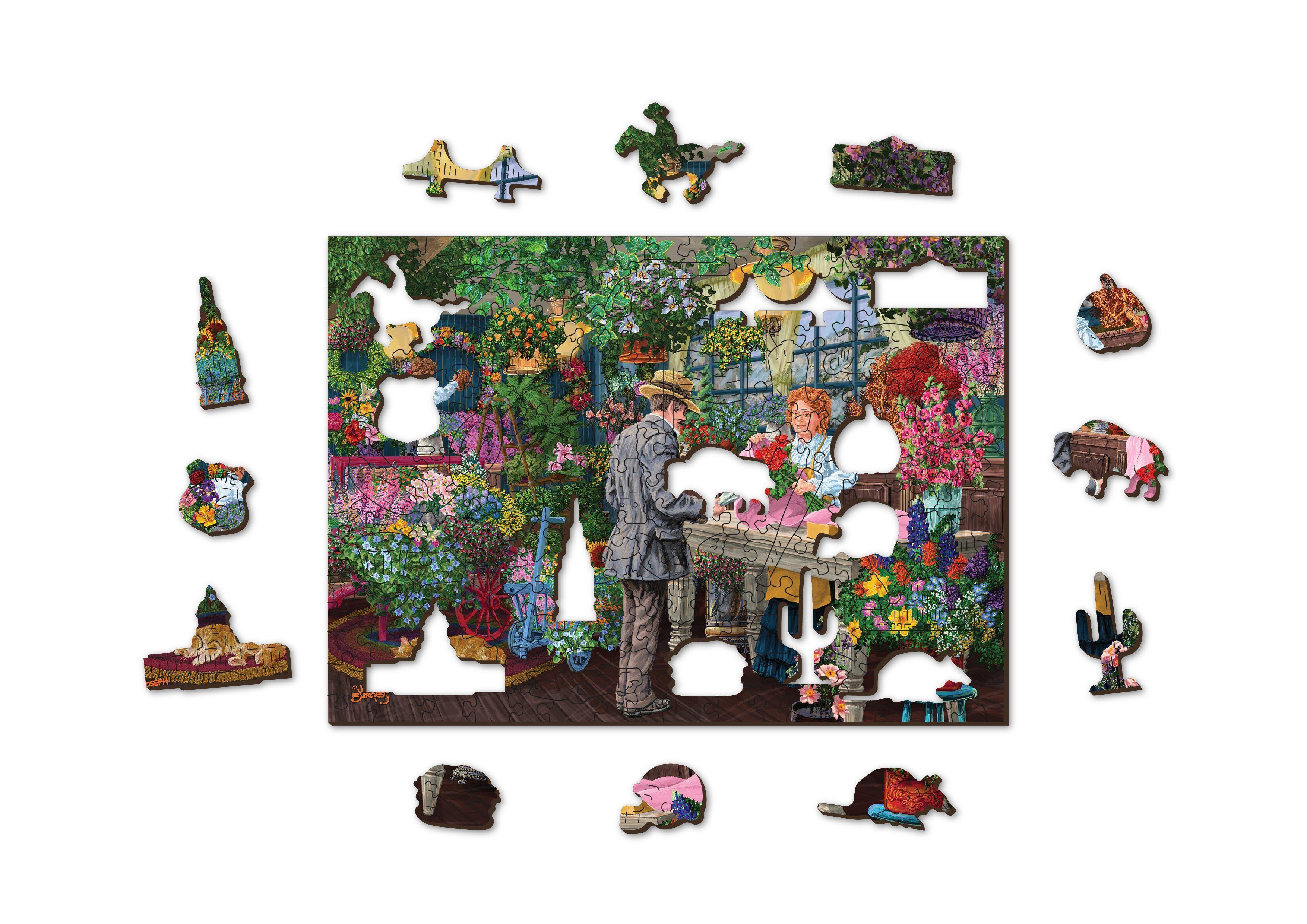 Wooden Puzzle with figurines - Florist M 200 elements