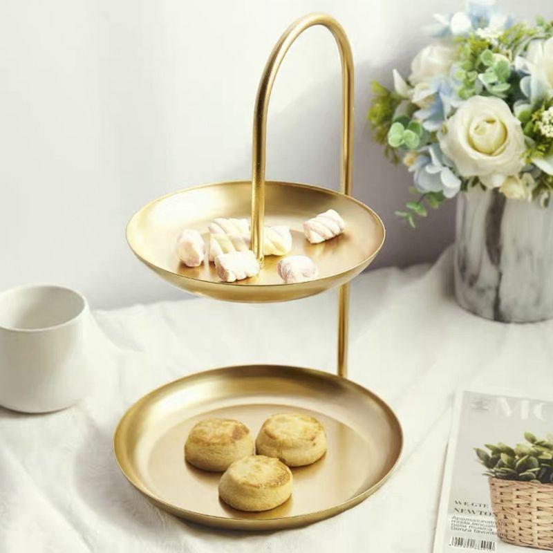 Movable two-level plate / shelf - gold