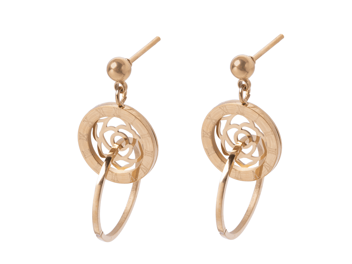 Hanging earrings Xuping circles - gold