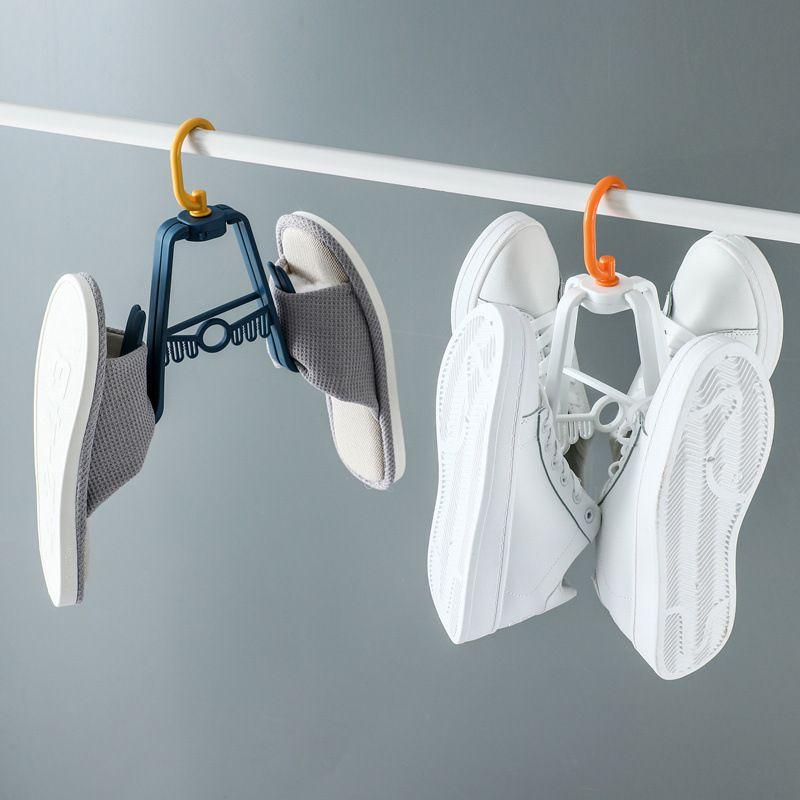 Double hanger for drying shoes - green