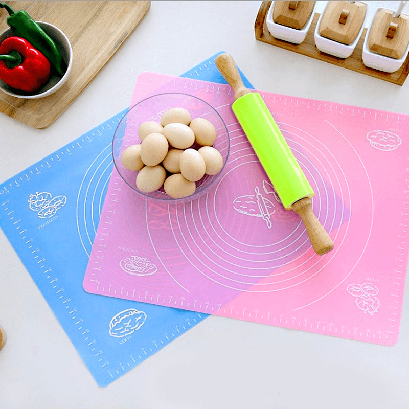 Silicone table, mat with graduation - pink 64x45 cm 
