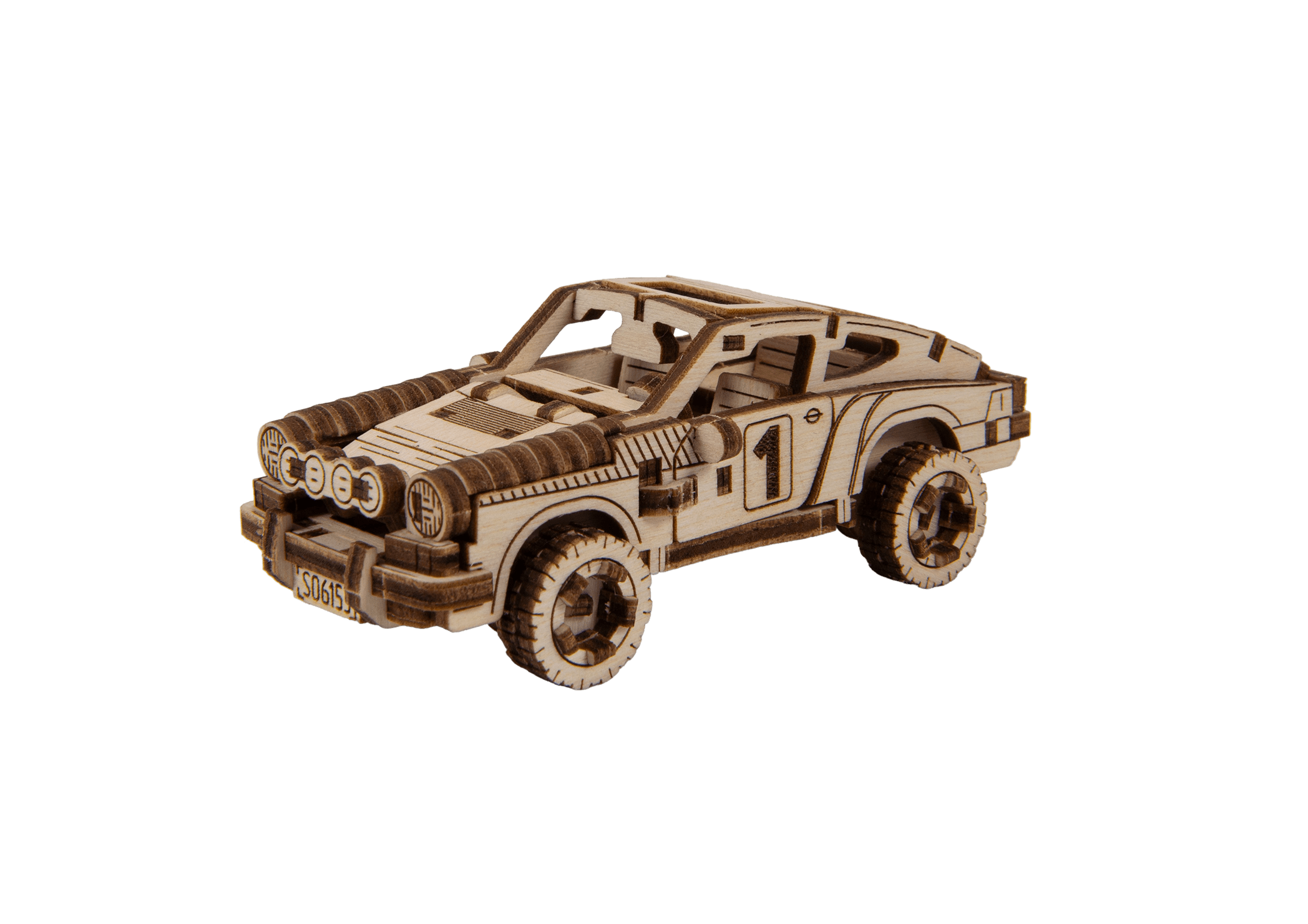 Wooden 3D Puzzle - Rally Car Model 4
