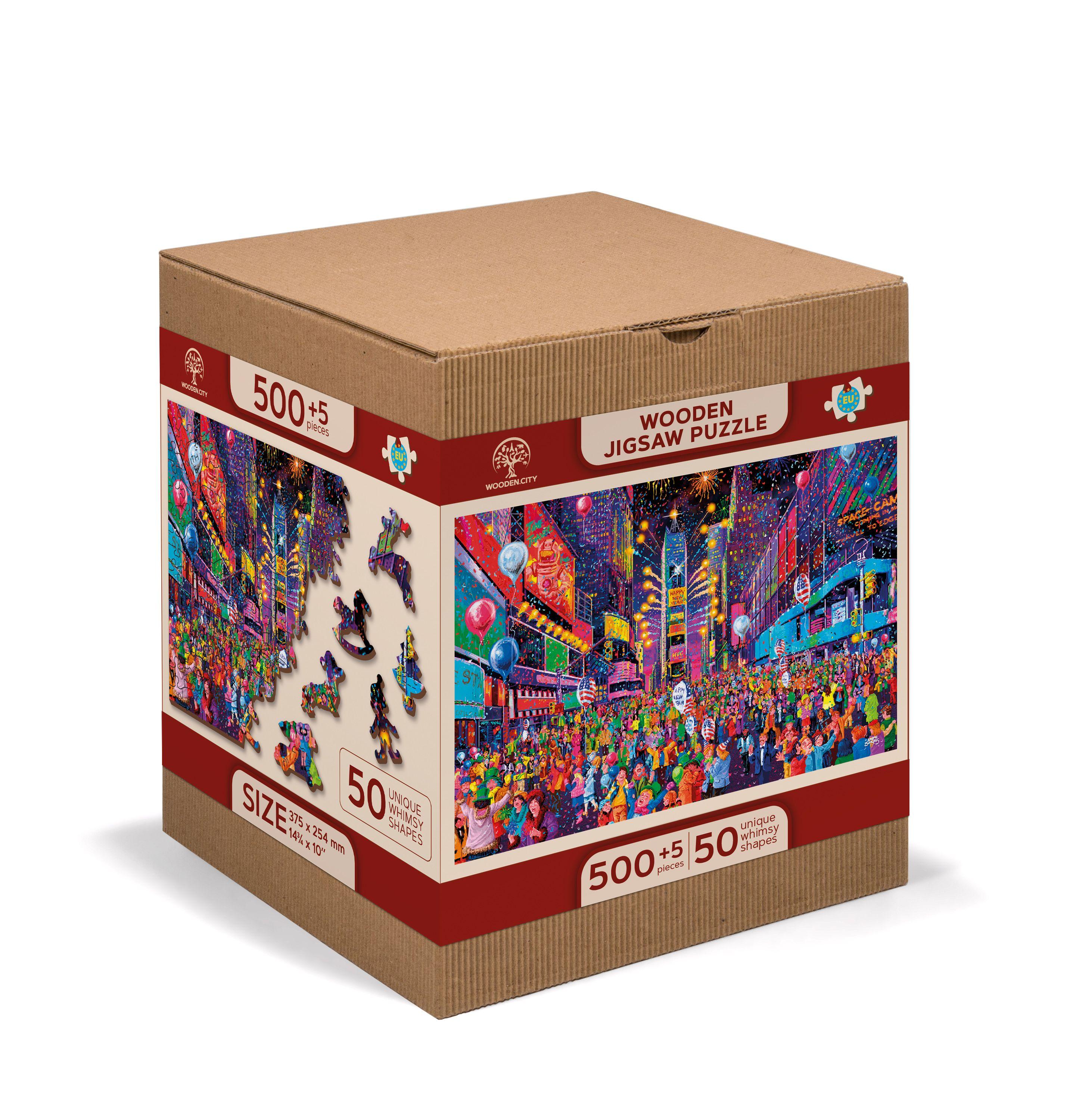 Wooden Puzzle with figurines - New Years Eve