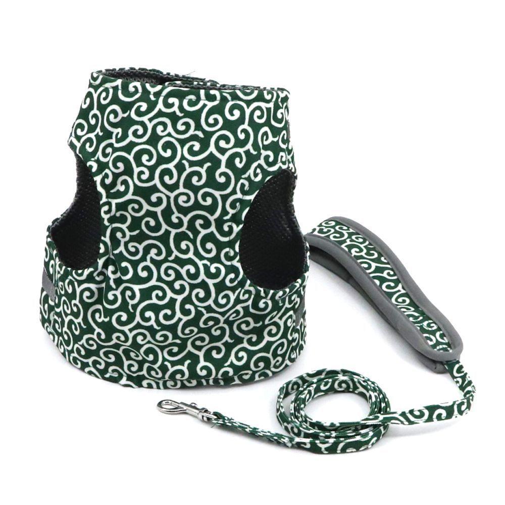 Harness for a cat / dog - Green color, size XS