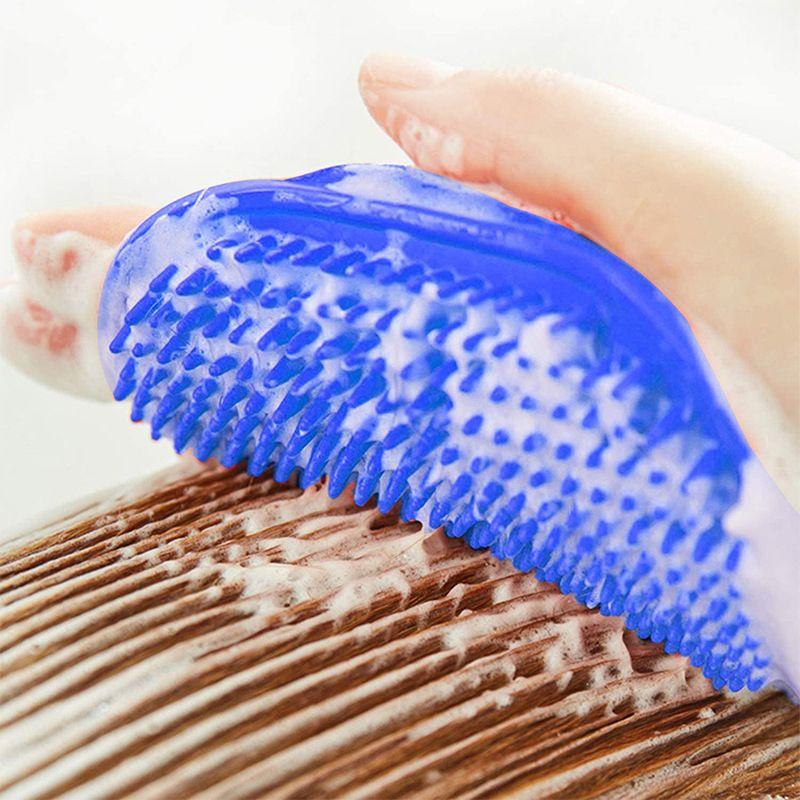 Massage brush for a dog - blue
