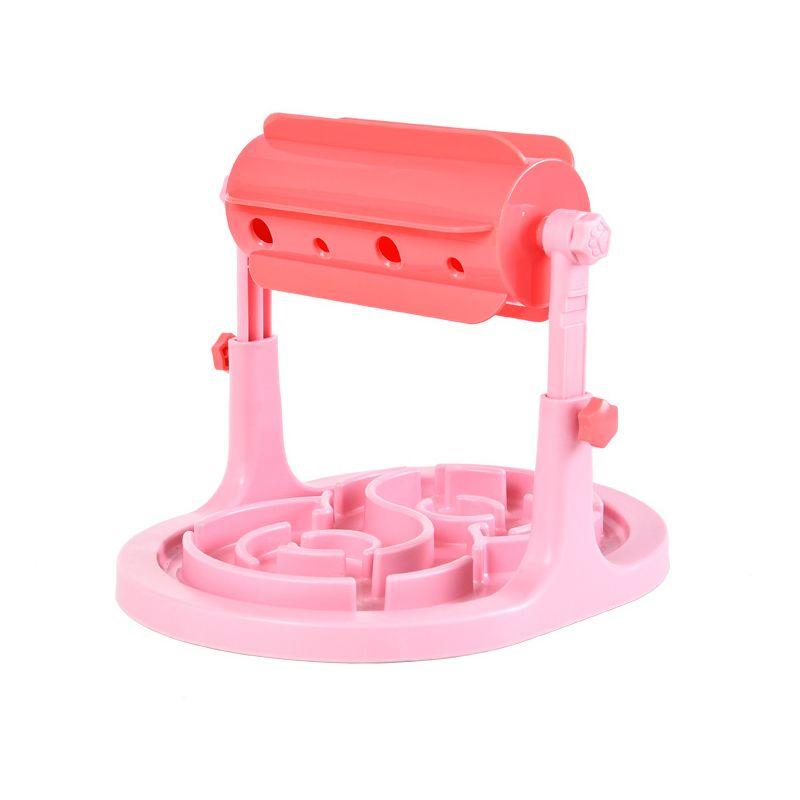Interactive dog food dispenser - pink