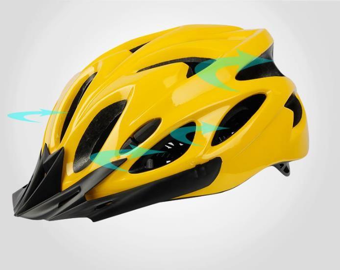 Universal helmet for bicycles - yellow and black