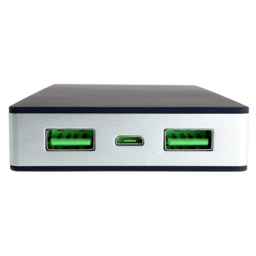 Power Bank PowerNeed P10000B (10000mAh; microUSB, USB 2.0; kolor czarny)