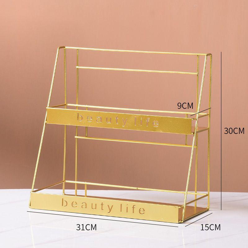 BEAUTY LIFE two-level shelf for cosmetics - gold