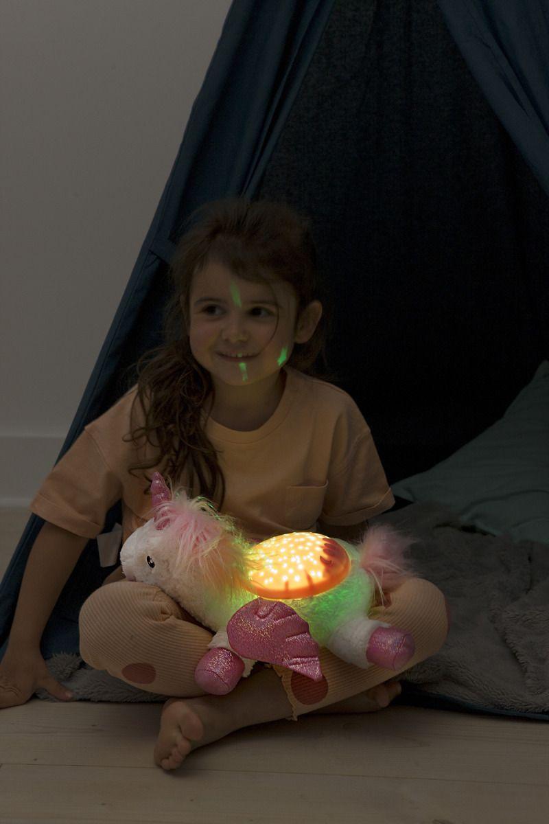 Lampka nocna z projekcją świetlną - Jednorożec