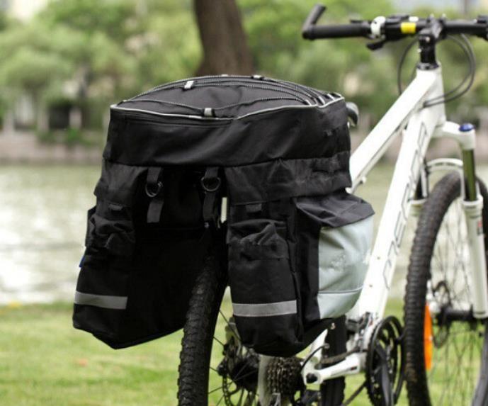 Thick bicycle bag for the luggage rack