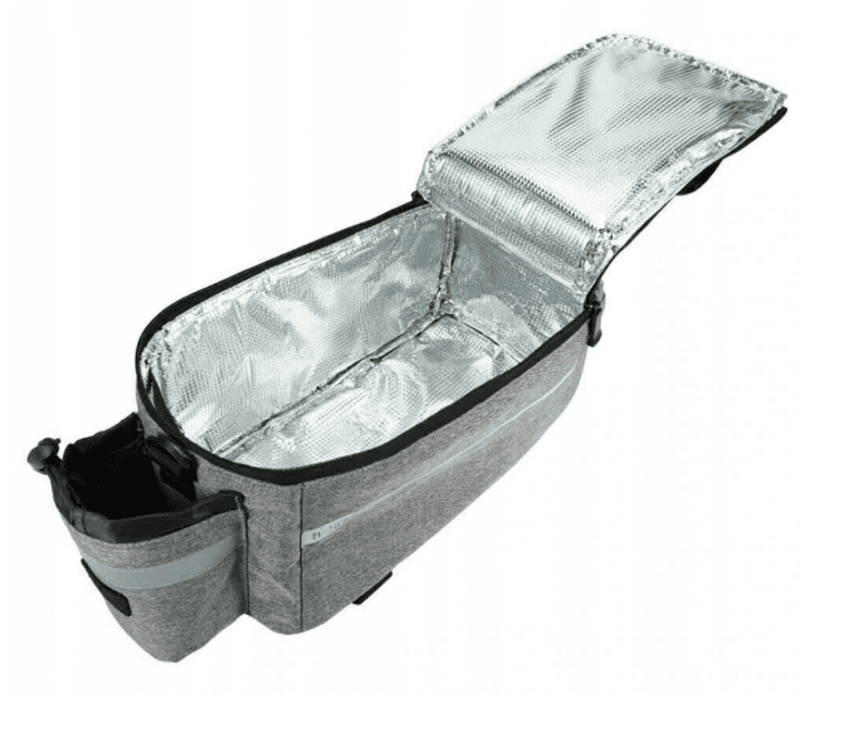 Wielofunkcyjna torba termiczna na bagażnik/ Izolowana sakwa rowerowa na bagażnik — szara