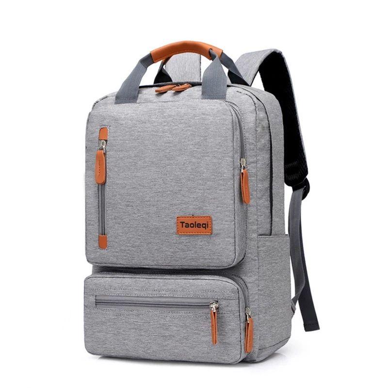 School backpack, student - light gray