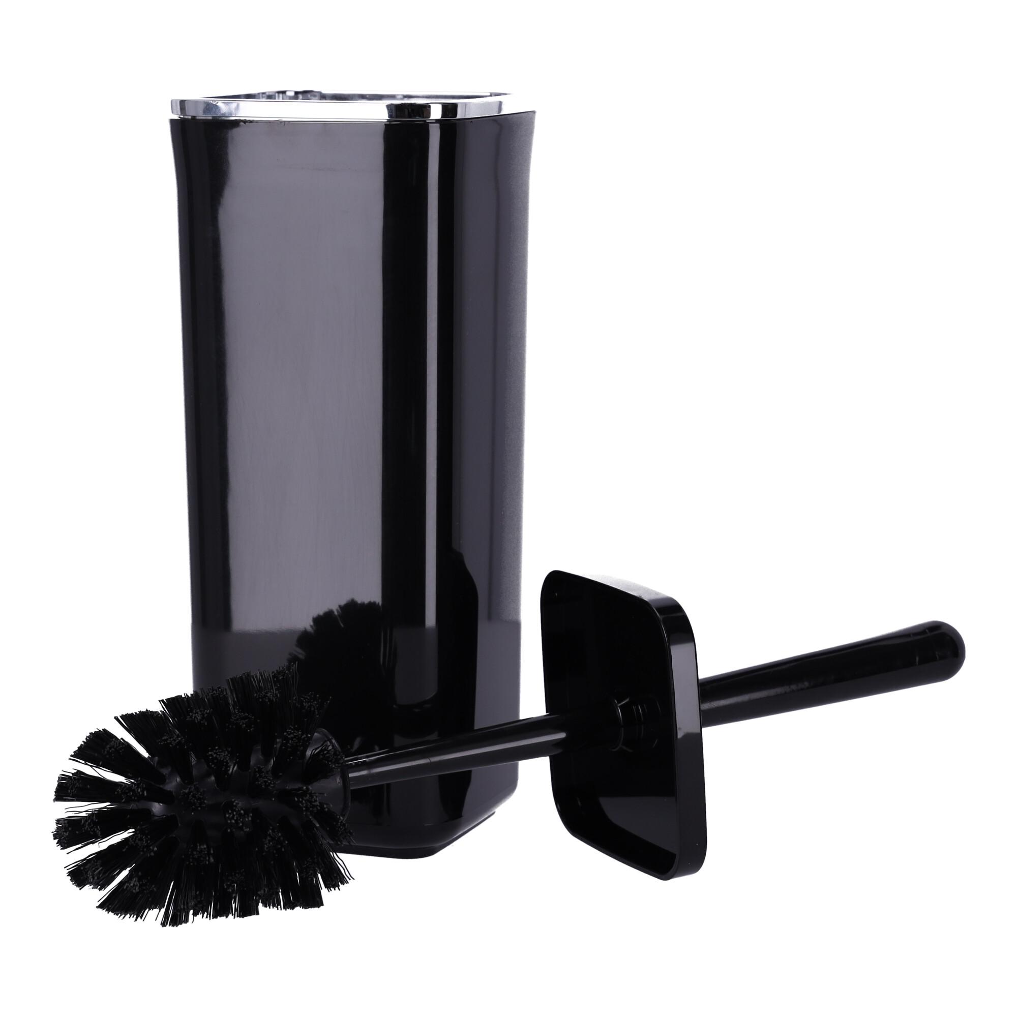 Bathroom accessories set of 5 items BERRETTI, black + chrome