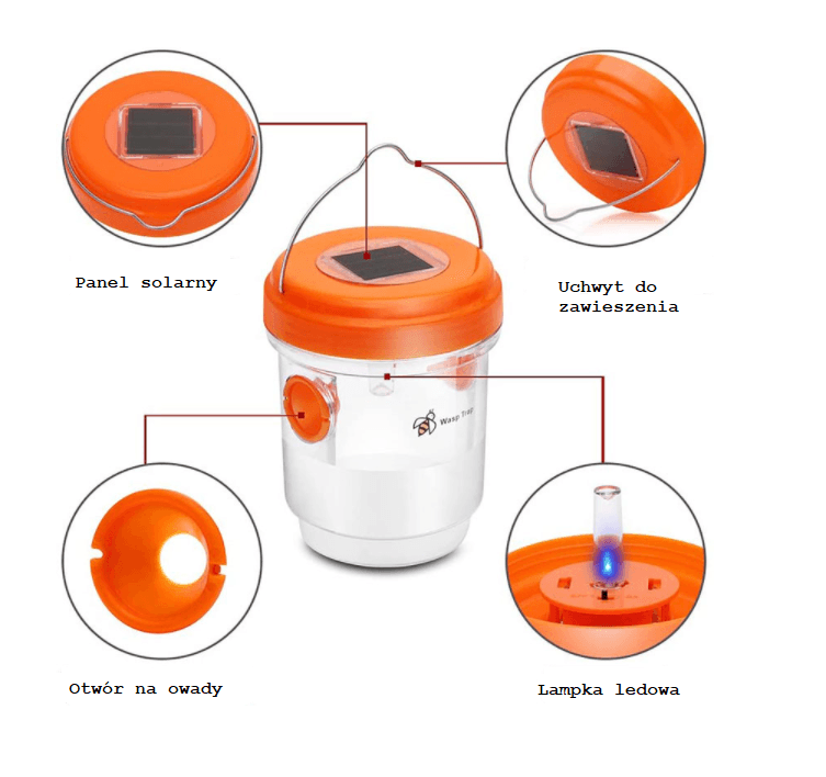 Solar insect trap - orange