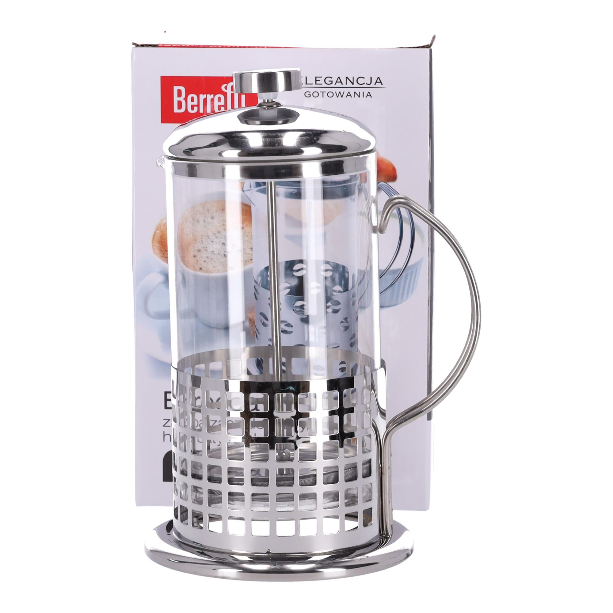 Stainless steel brewer with plunger Brocca BERRETTI, 800 ml grille