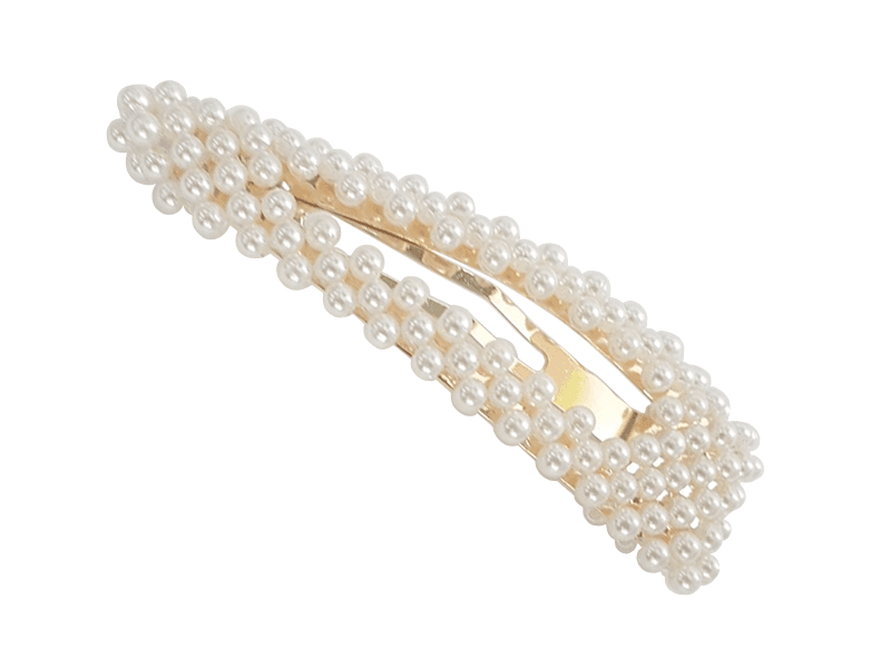 Hairpin pearls GLAMOUR 2 - gold&white pearl