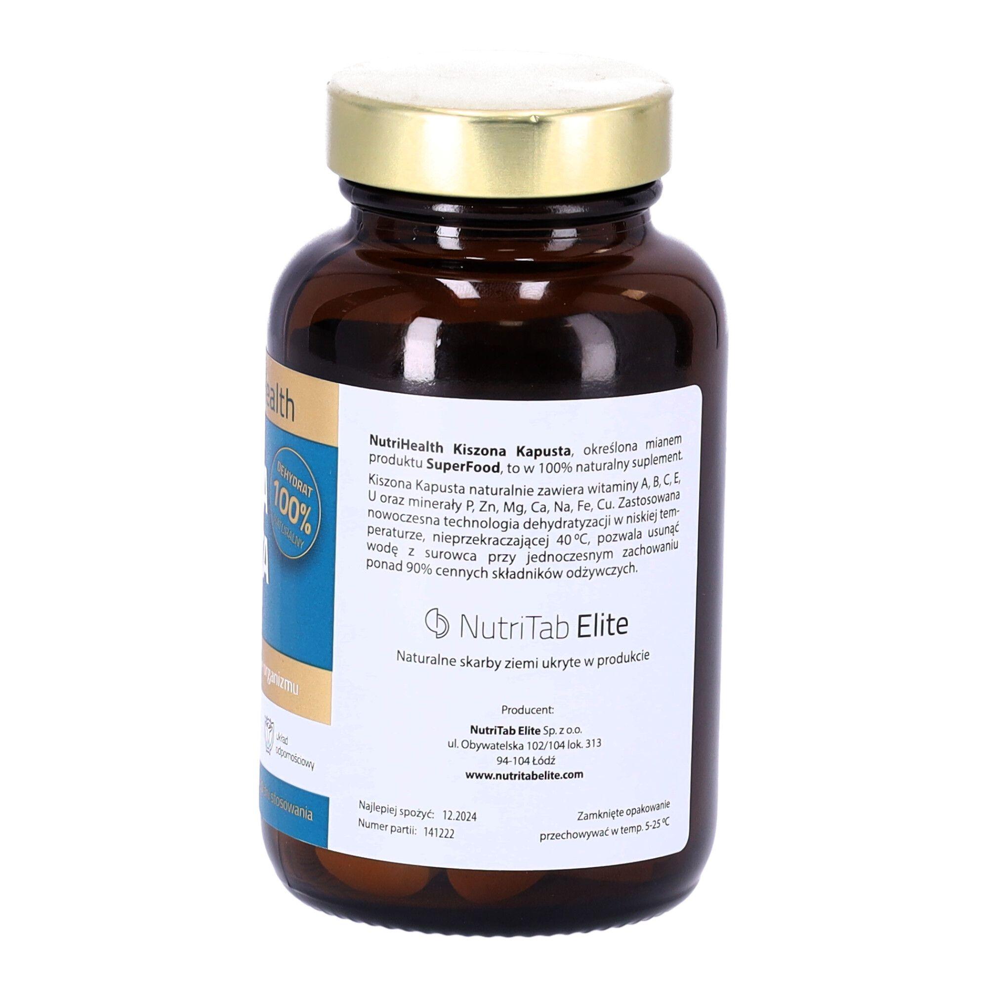 Suplement diety NutriHealth KISZONA KAPUSTA, (60 kapsułek) 100% naturalny