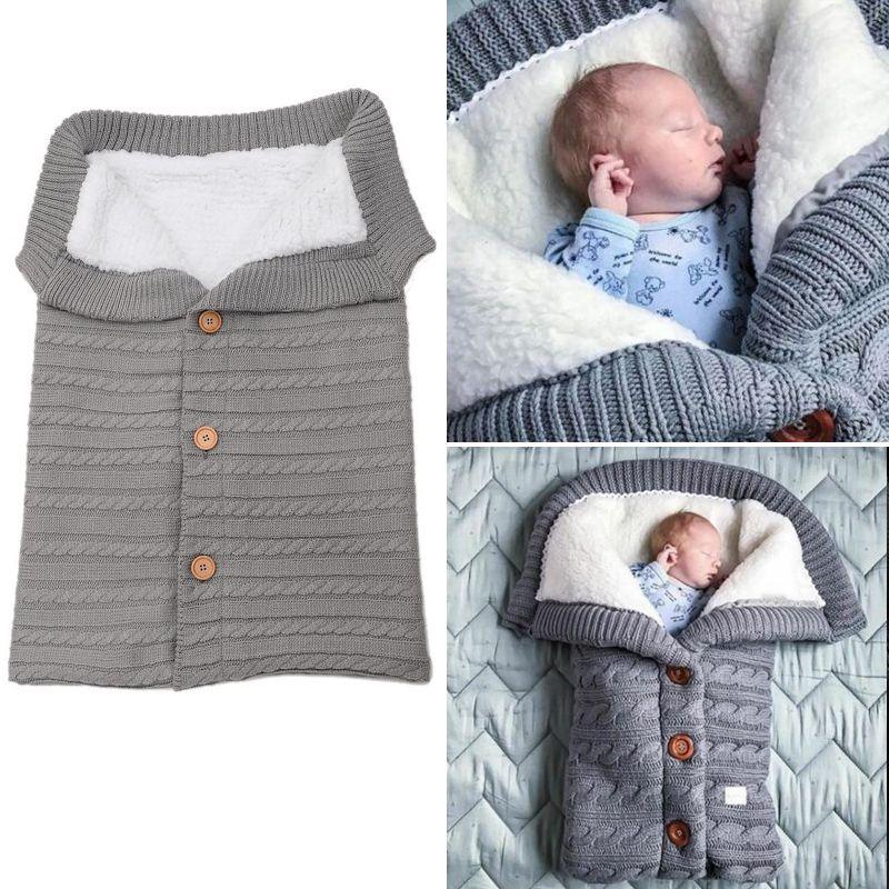 Buttoned trolley sleeping bag - gray