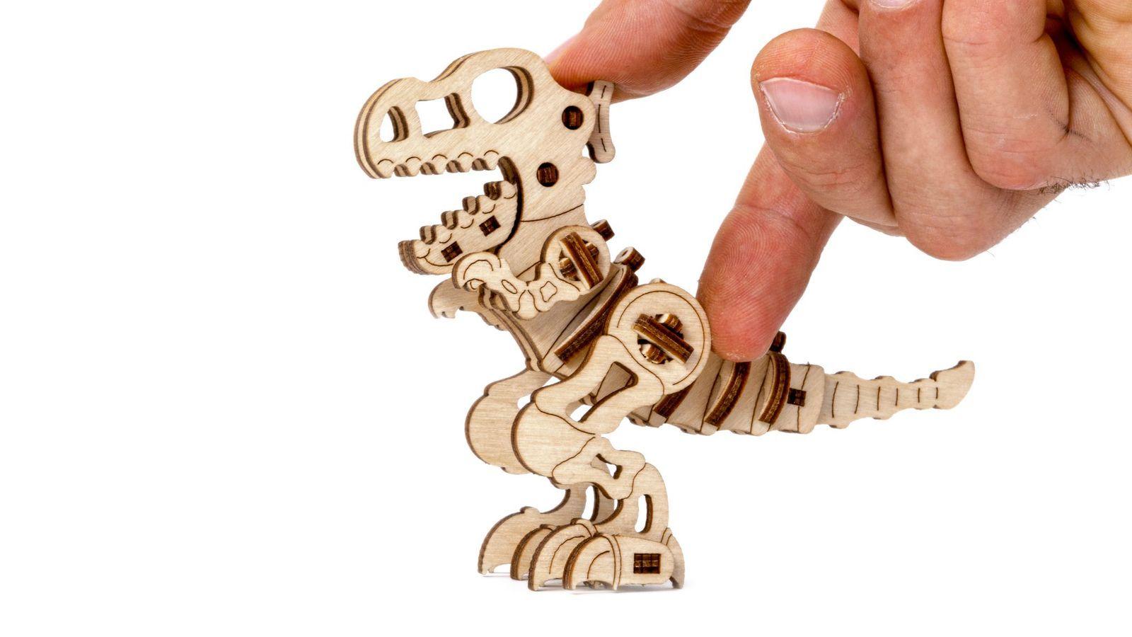 Drewniane Puzzle 3D - Dinozaur T-Rex