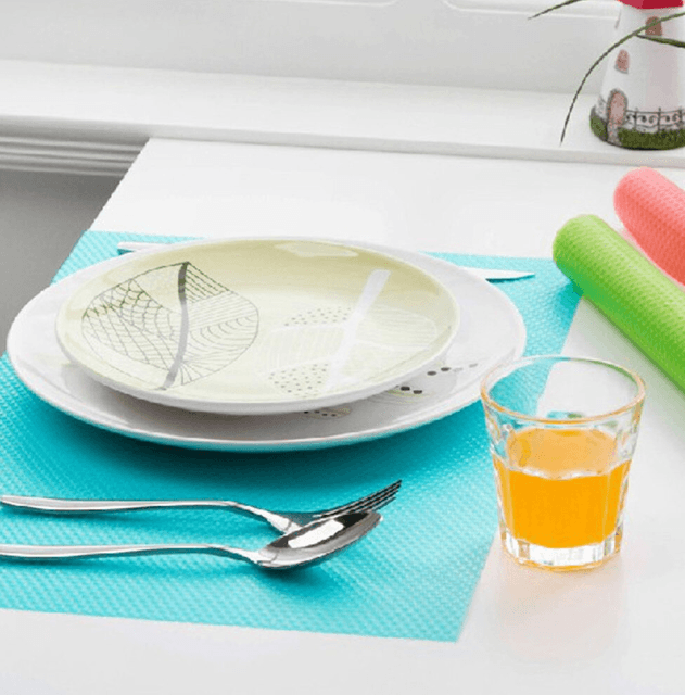 Antibacterial and mildew mat for the fridge (4 pcs) - pink