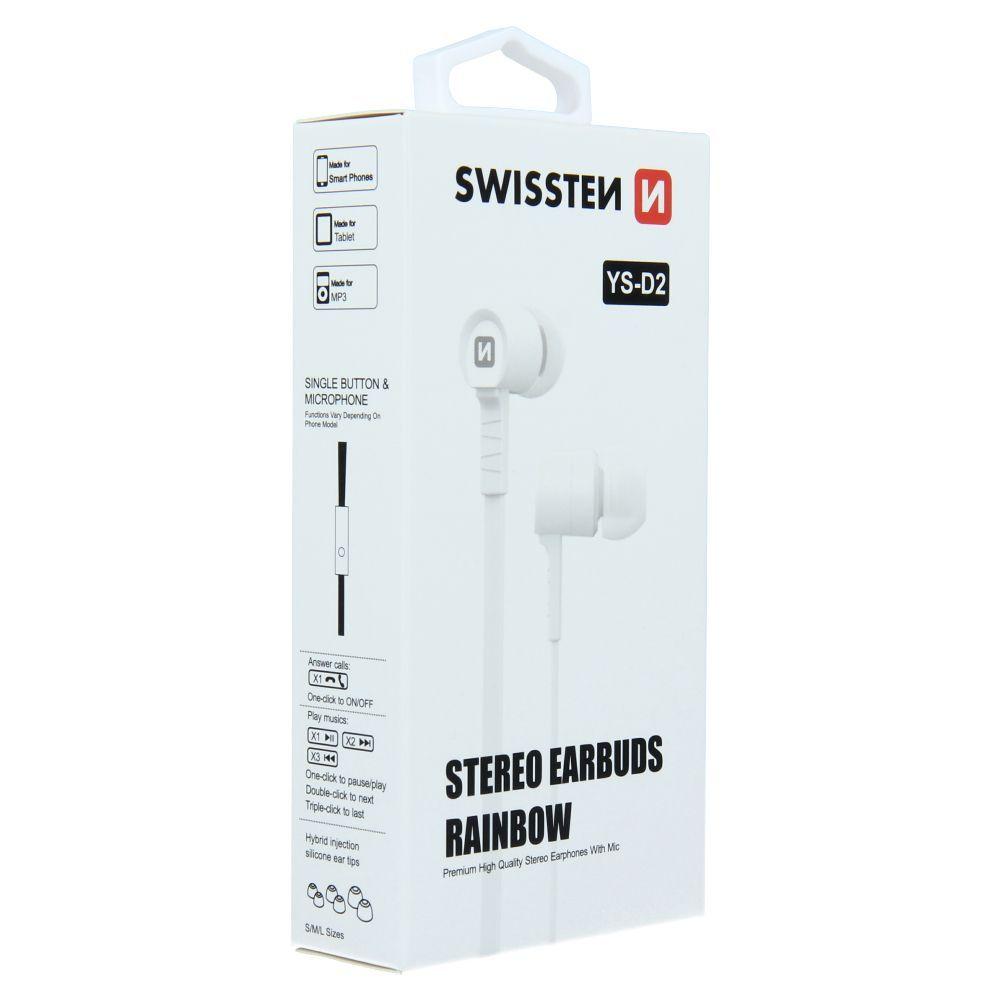 Headphones wired Rainbow Swissten YS-D2 - white