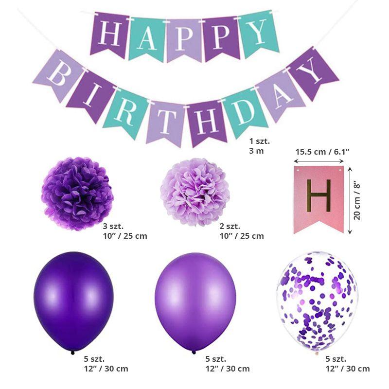 Birthday decoration - purple