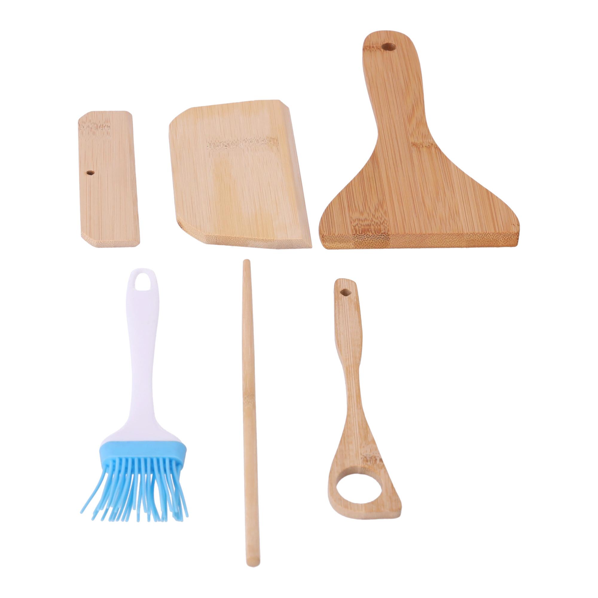 Set of kitchen utensils for preparing pancakes