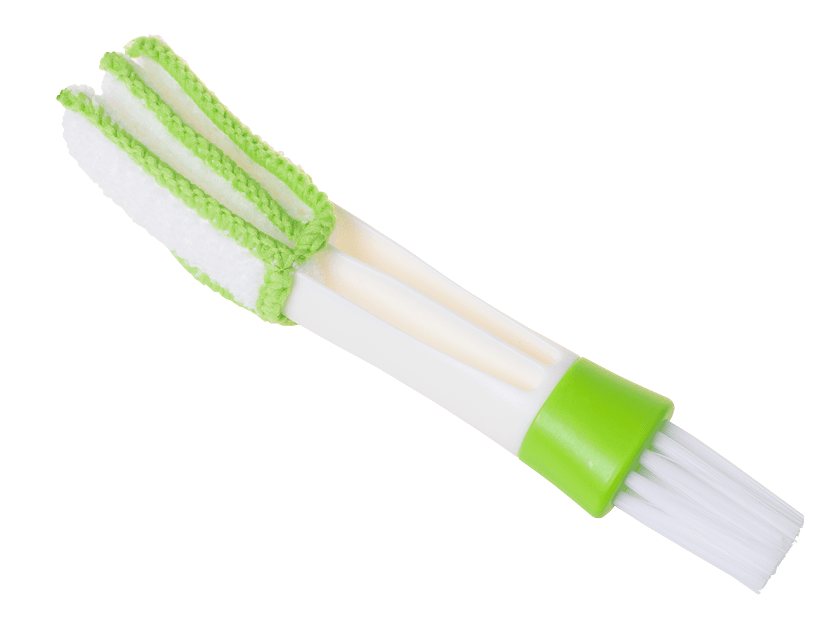 Cleaning brush for ventilation in the car - green