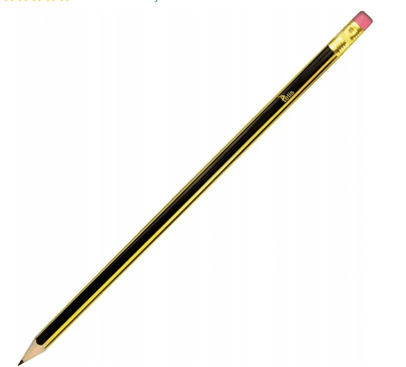 Pencil with eraser hardness H
