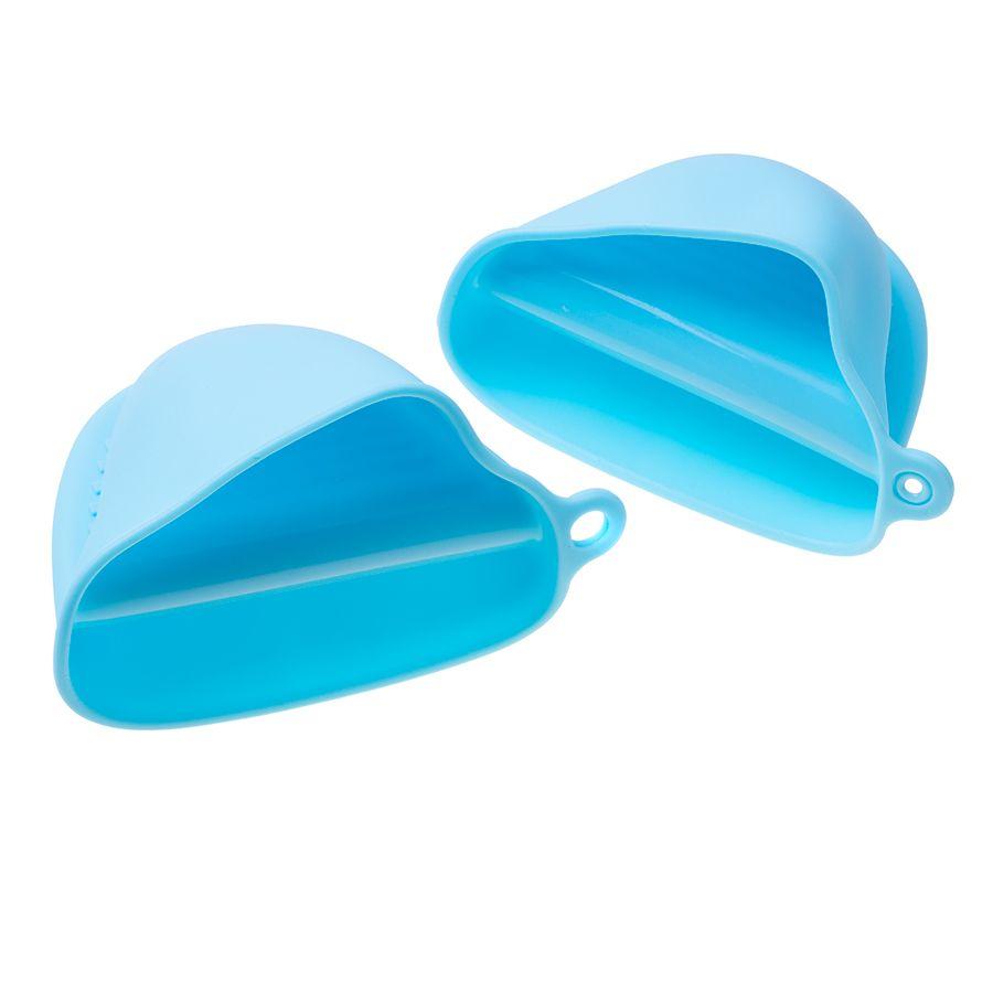 Silicone kitchen gloves / clamp / gripper (2 pieces) - blue