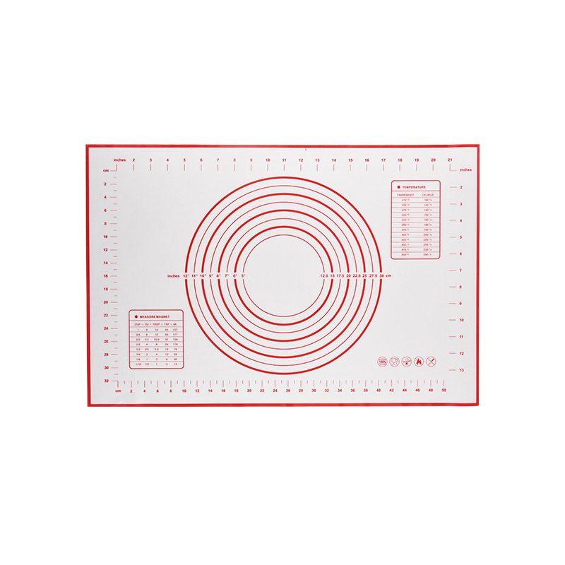 Silicone board, mat with a scale size 60x40cm - red