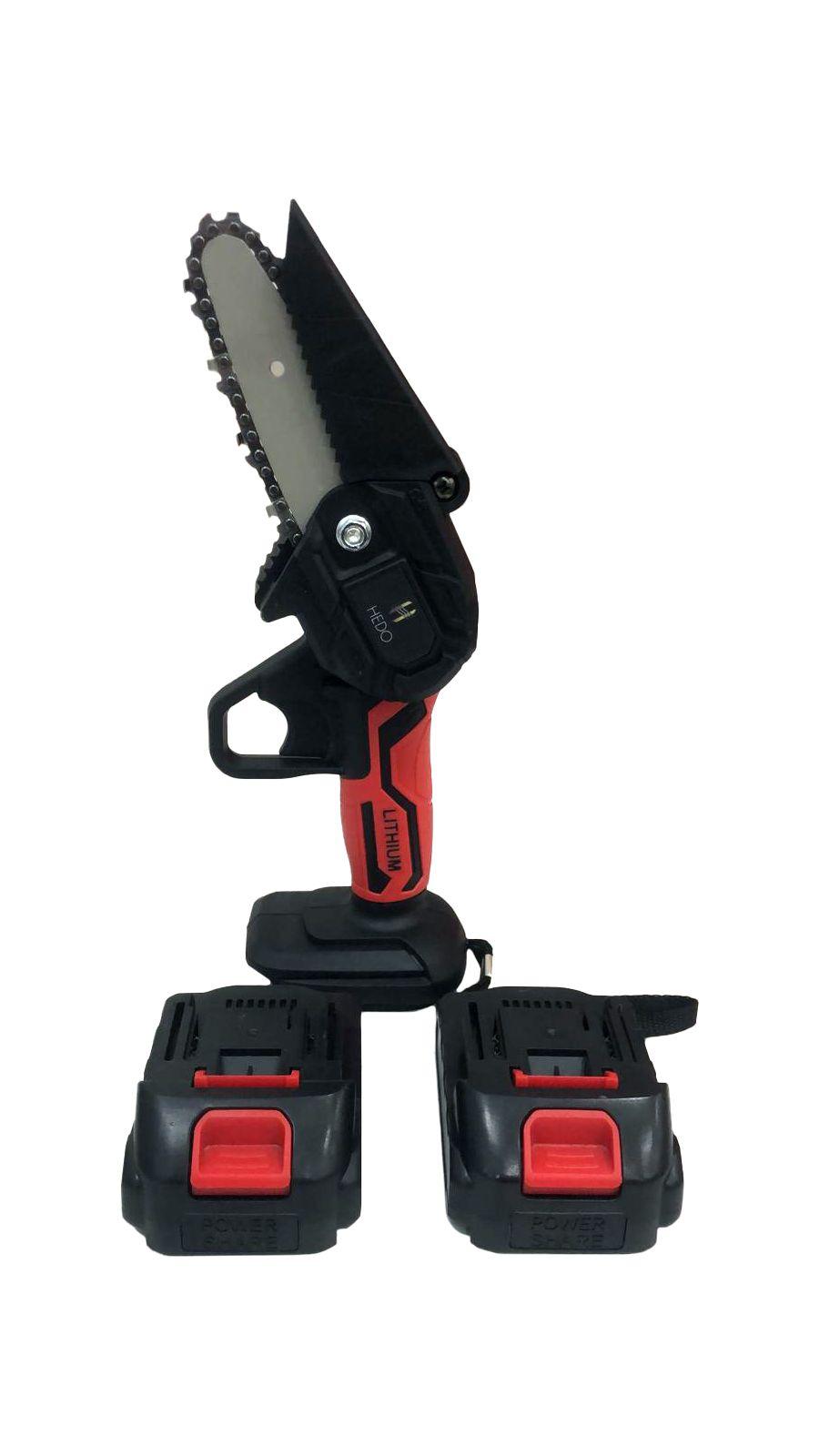 Mini cordless chainsaw - red