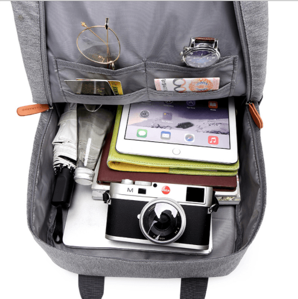 Plecak szkolny, studencki, na laptopa 15,6" - jasnoszary