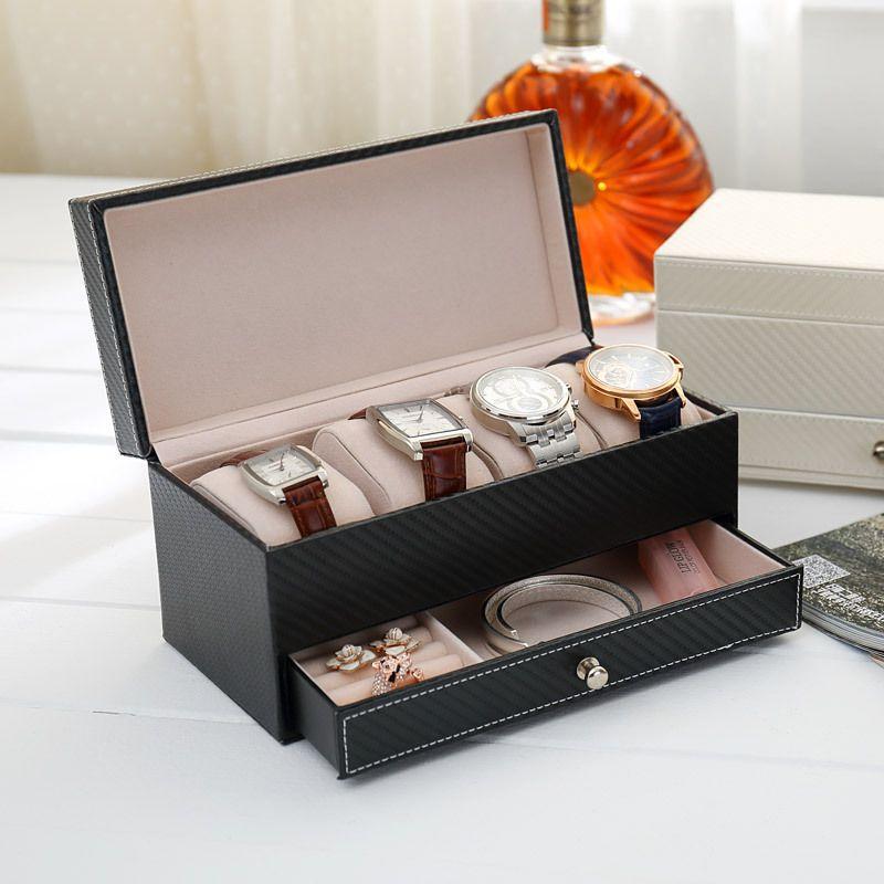 Szkatułka, kuferek LELANI na zegarki, biżuterię Premium - biała