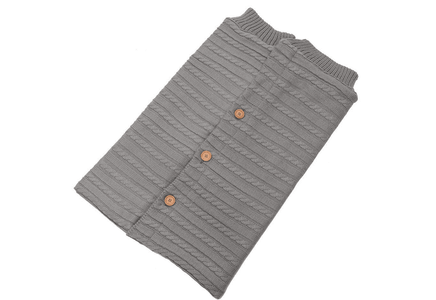 Buttoned trolley sleeping bag - gray