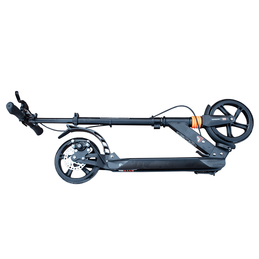 Scooter folding children and youth large wheels - black