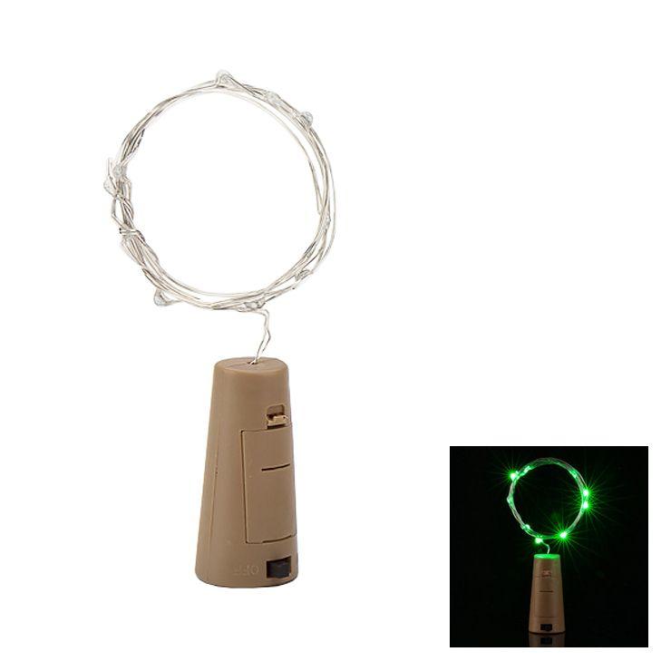 LED lighting chain with a stopper - green