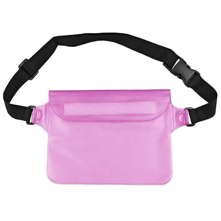 Waterproof kidney, belt pouch - pink