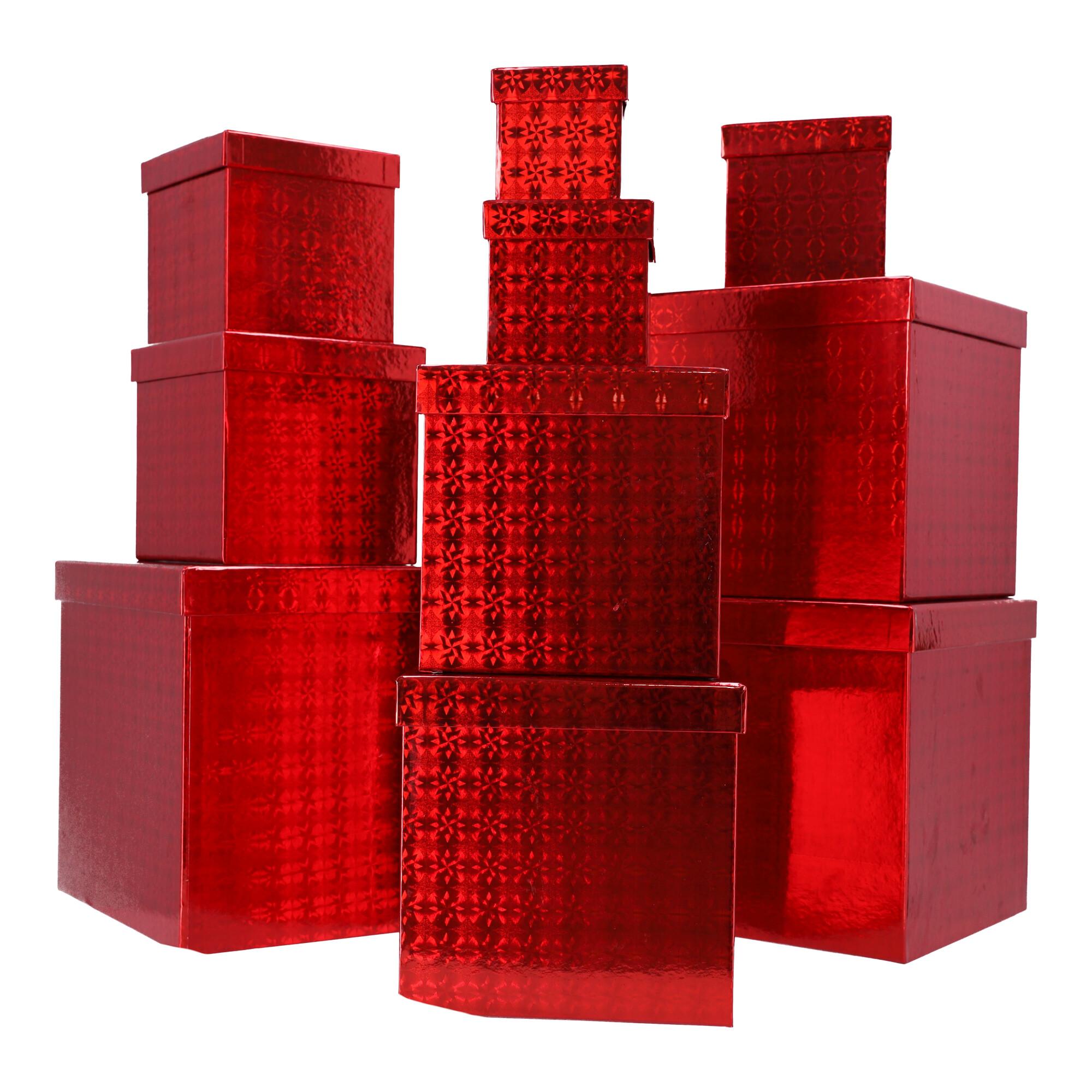 Present box red 26,5x26,5 cm