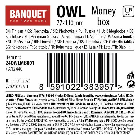 Money Box Round Small OWL