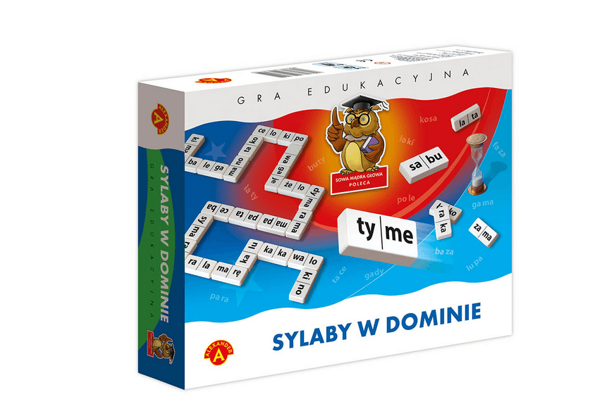 Educational game Alexander - Owl Smart Head - Syllables in Domino
