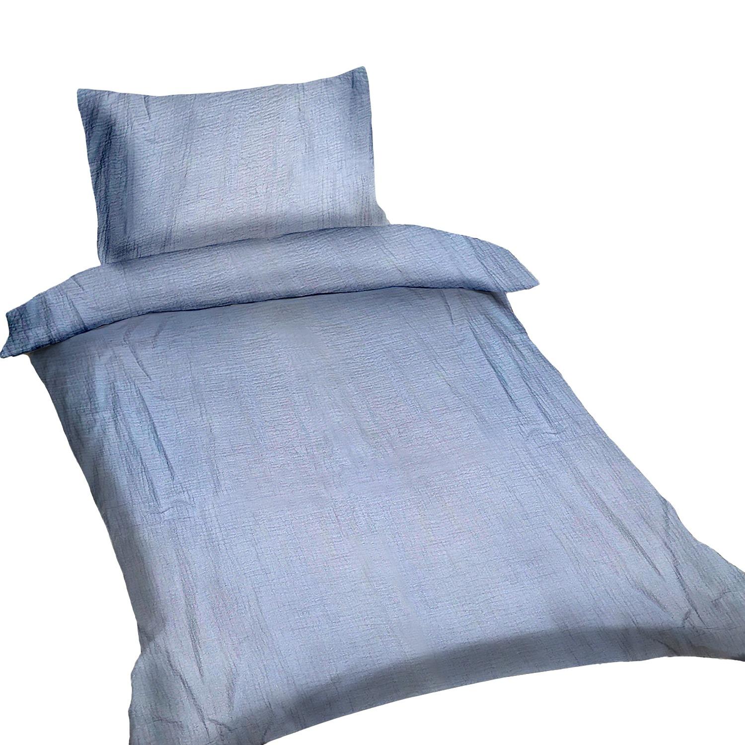 Muslin children's bedding set 90x120cm - light blue