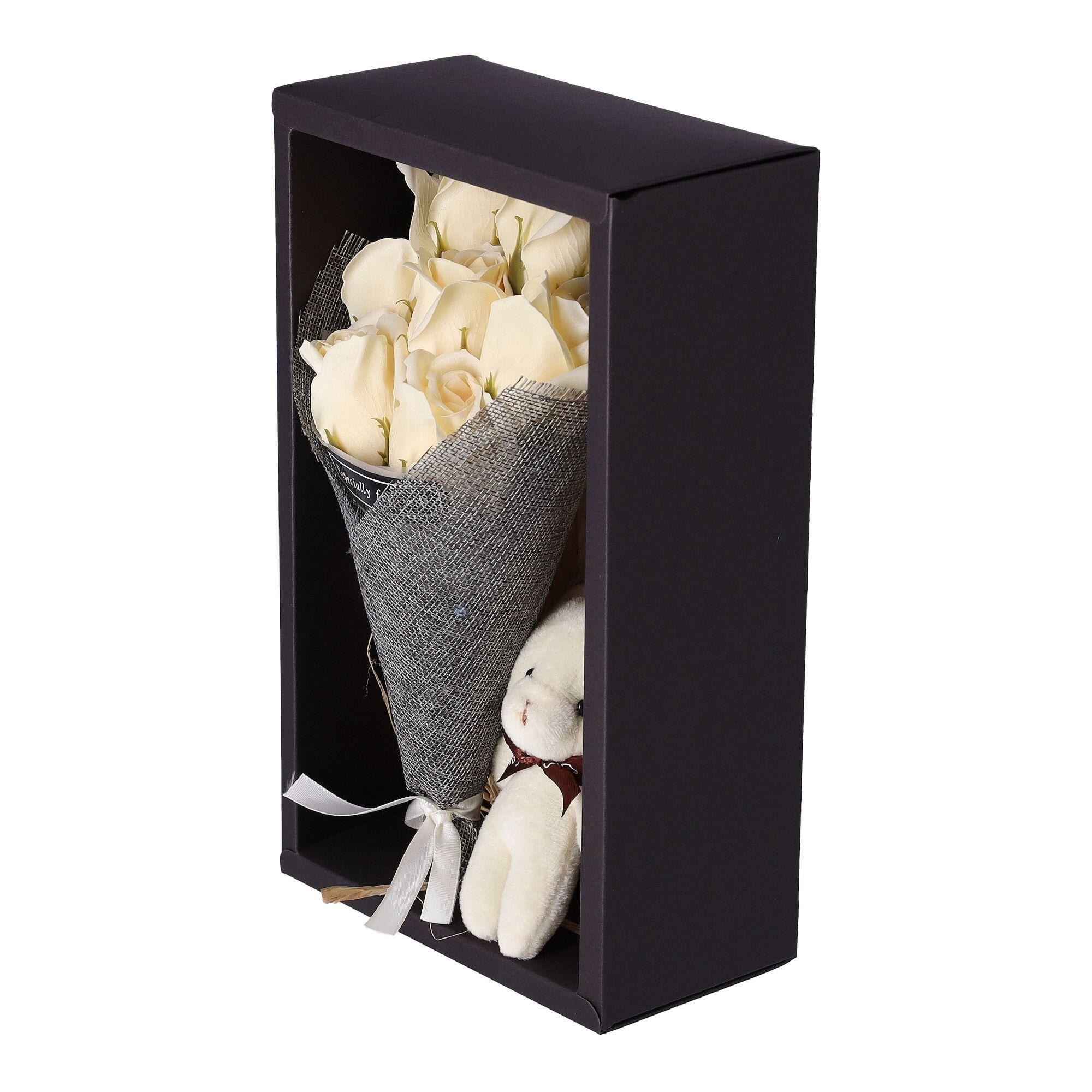 Box mydlanych róż - ecru