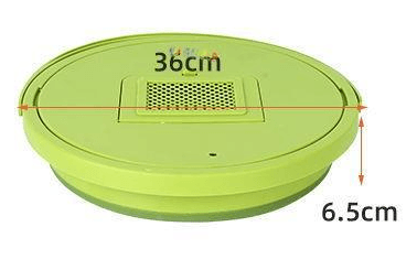 Silikonowe wiadro składane15L - zielone (z pokrywką)
