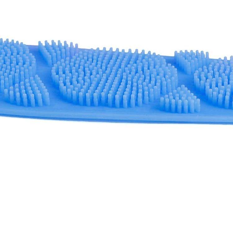 Silikonowy masażer do mycia pleców, nóg, stóp - niebieski