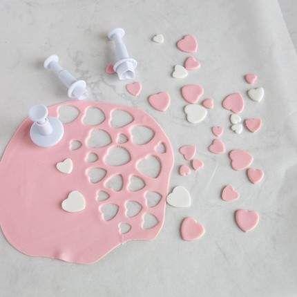 Set of heart-shaped sugar moulds 3pc