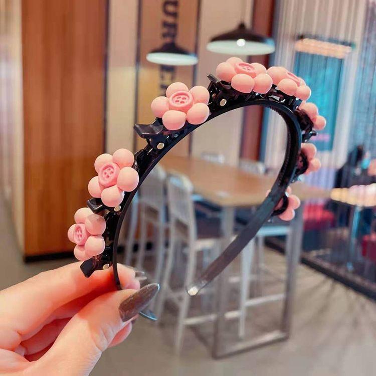 Headband with hairpins — flower, pattern II