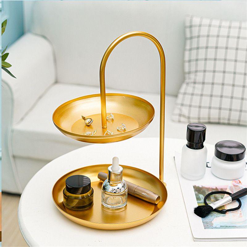 Movable two-level plate / shelf - gold